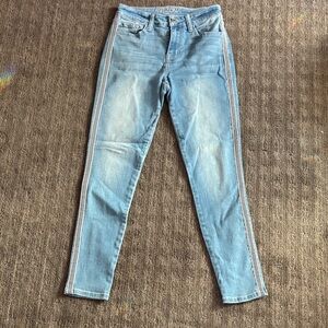 Arizona Jean Company Light Blue Skinny Jeans with Stripes
